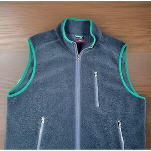 UNTUCKit Davis Sherpa Fleece Vest Men's 2XL Navy Full Zip-Mesh Lined Pockets-EUC